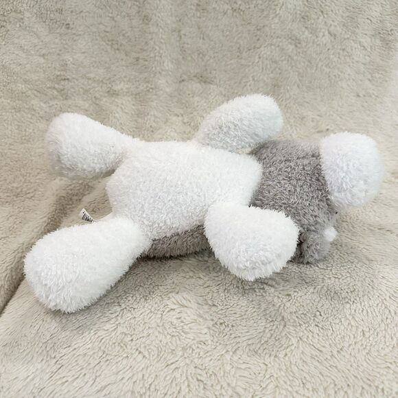 Spark Create Imagine Schnauzer Dog Plush Gray White Laying Puppy Stuffed Animal - Picture 5 of 6